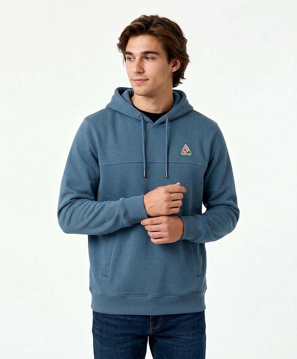 Poler&oacute;n hombre con capucha  colorado