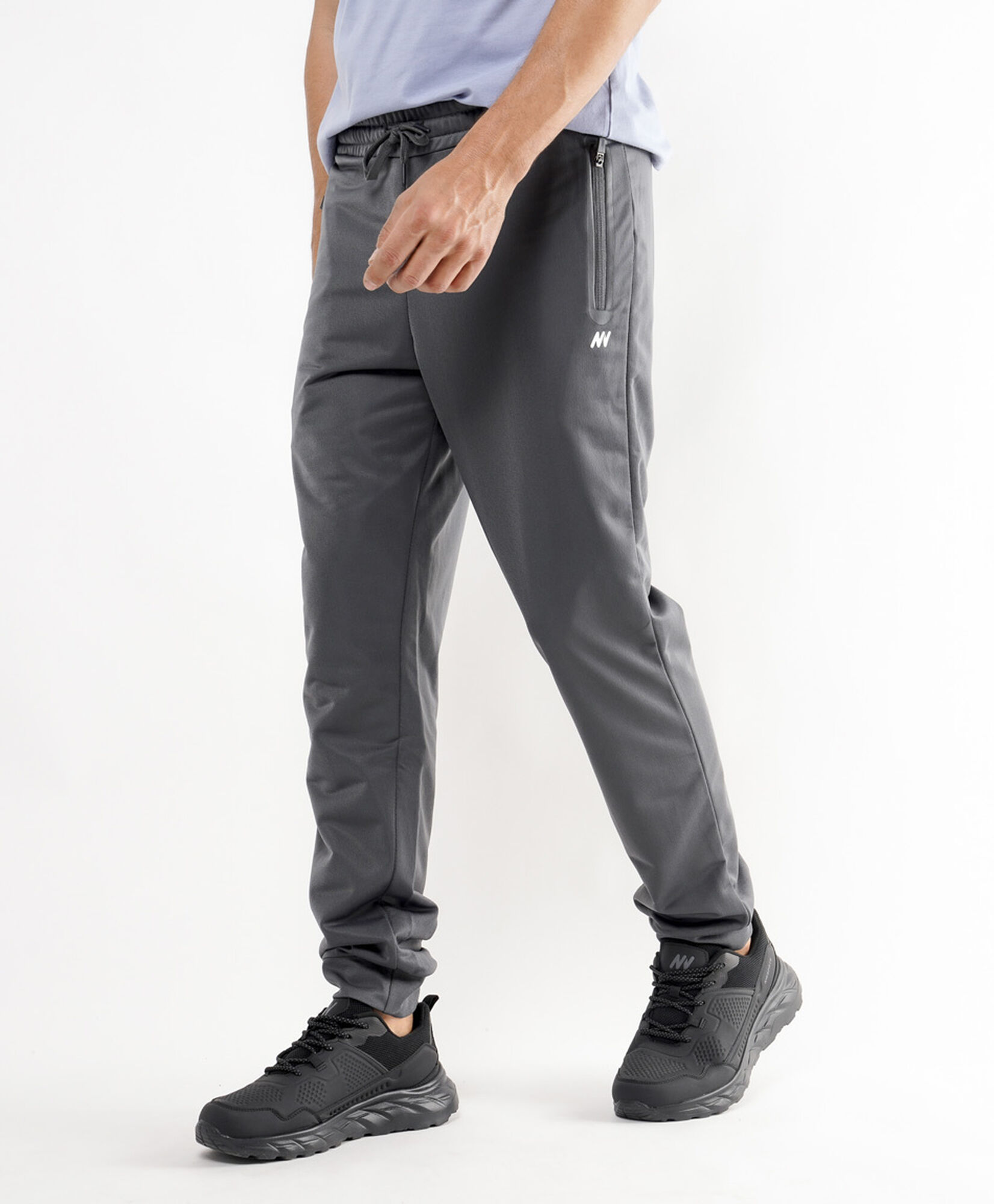 Pantalón deportivo hombre gris liso Pantalón deportivo hombre gris liso