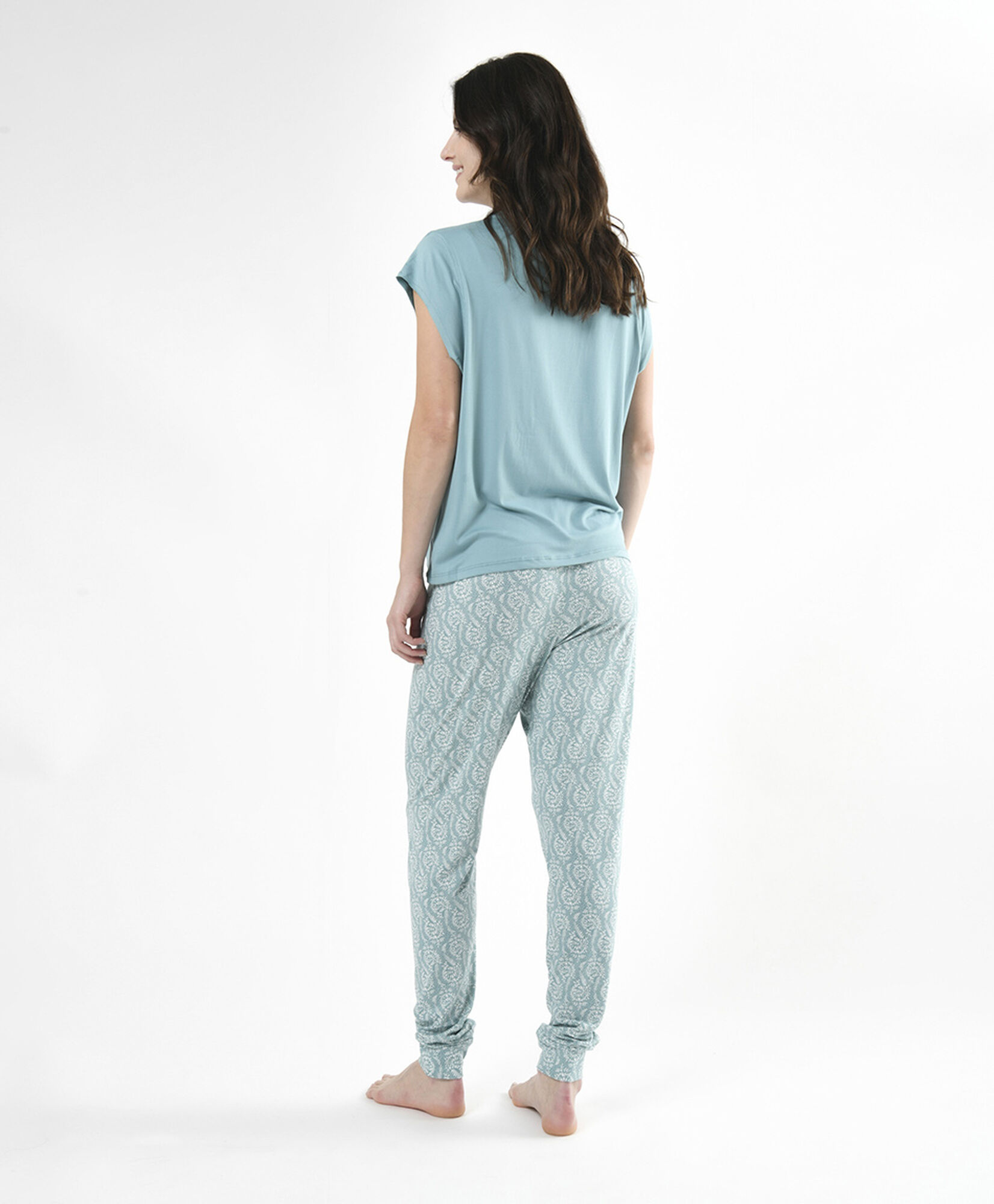 Pijama mujer estampado bicolor 2 piezas Pijama mujer estampado bicolor 2 piezas