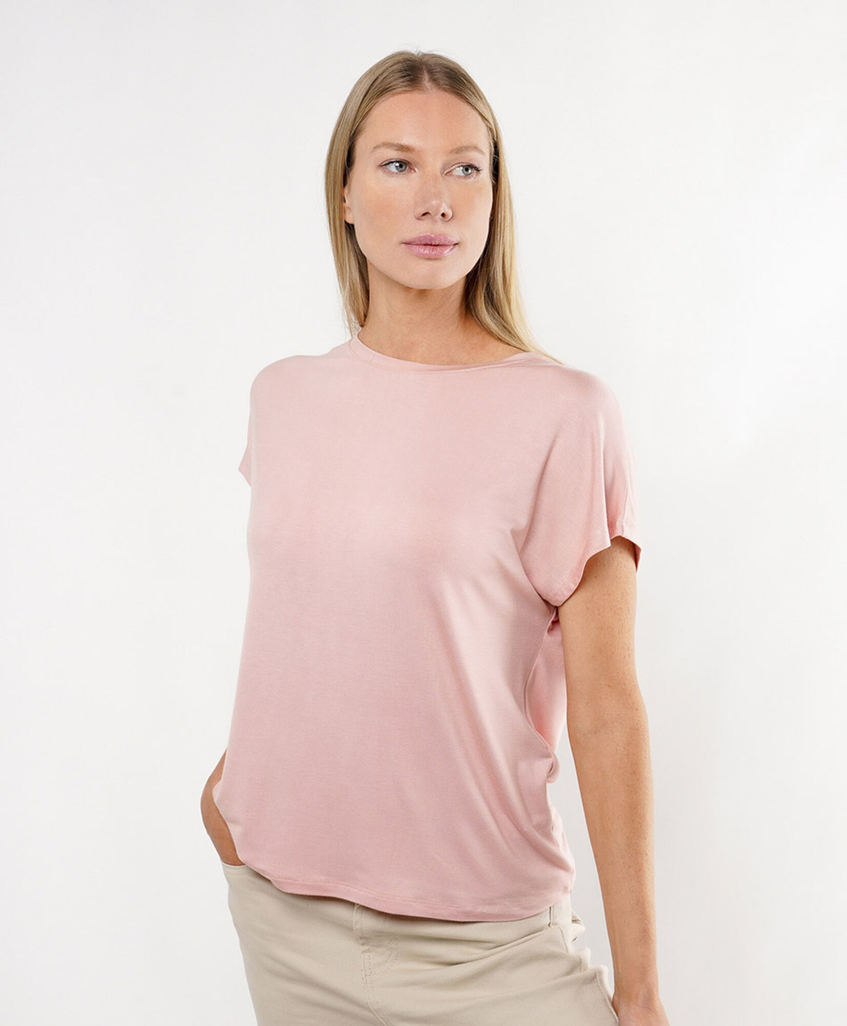 Polera mujer manga corta lisa Polera mujer manga corta lisa
