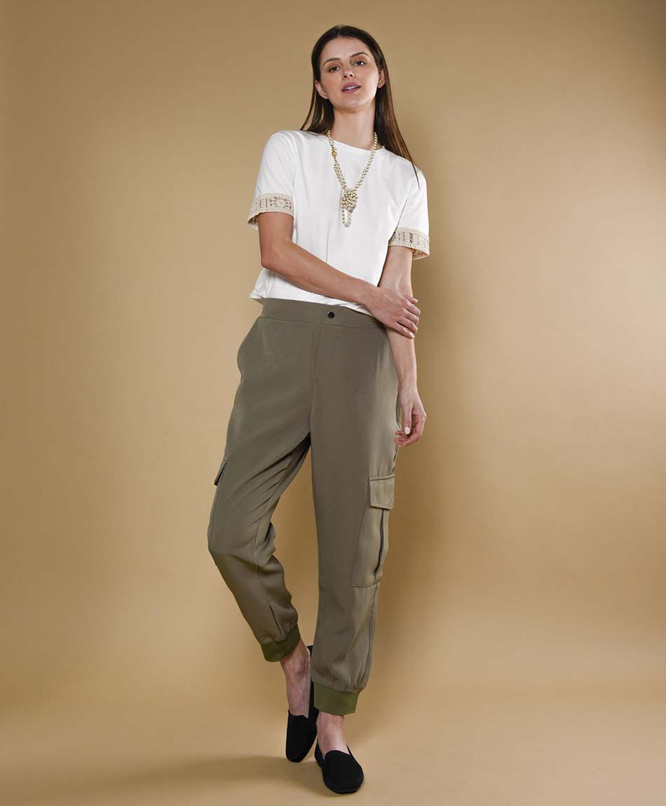 Pantal&oacute;n tiro alto jogger
