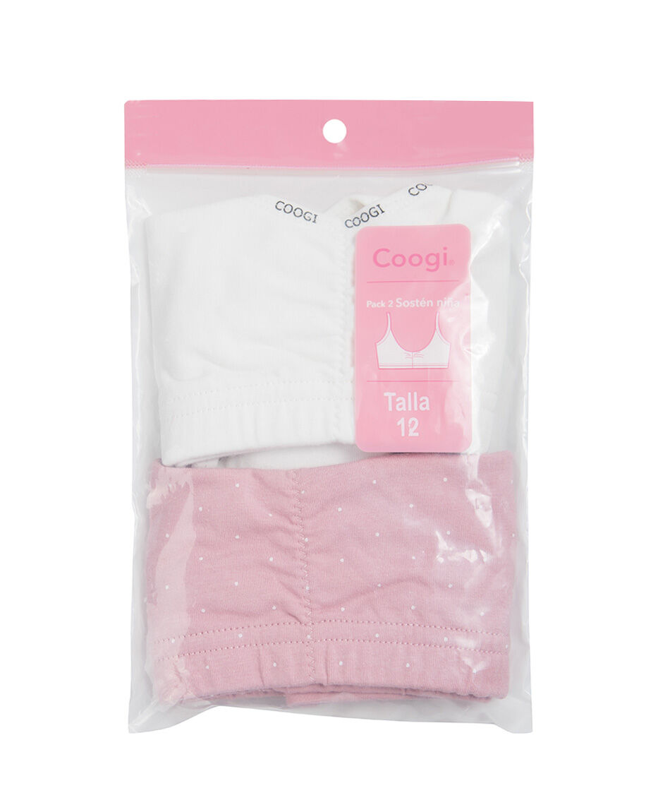 Pack 2 sostenes ni&ntilde;a bicolor
