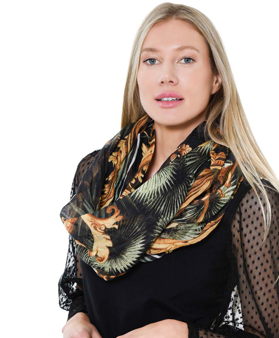 Bufanda circular leopardo