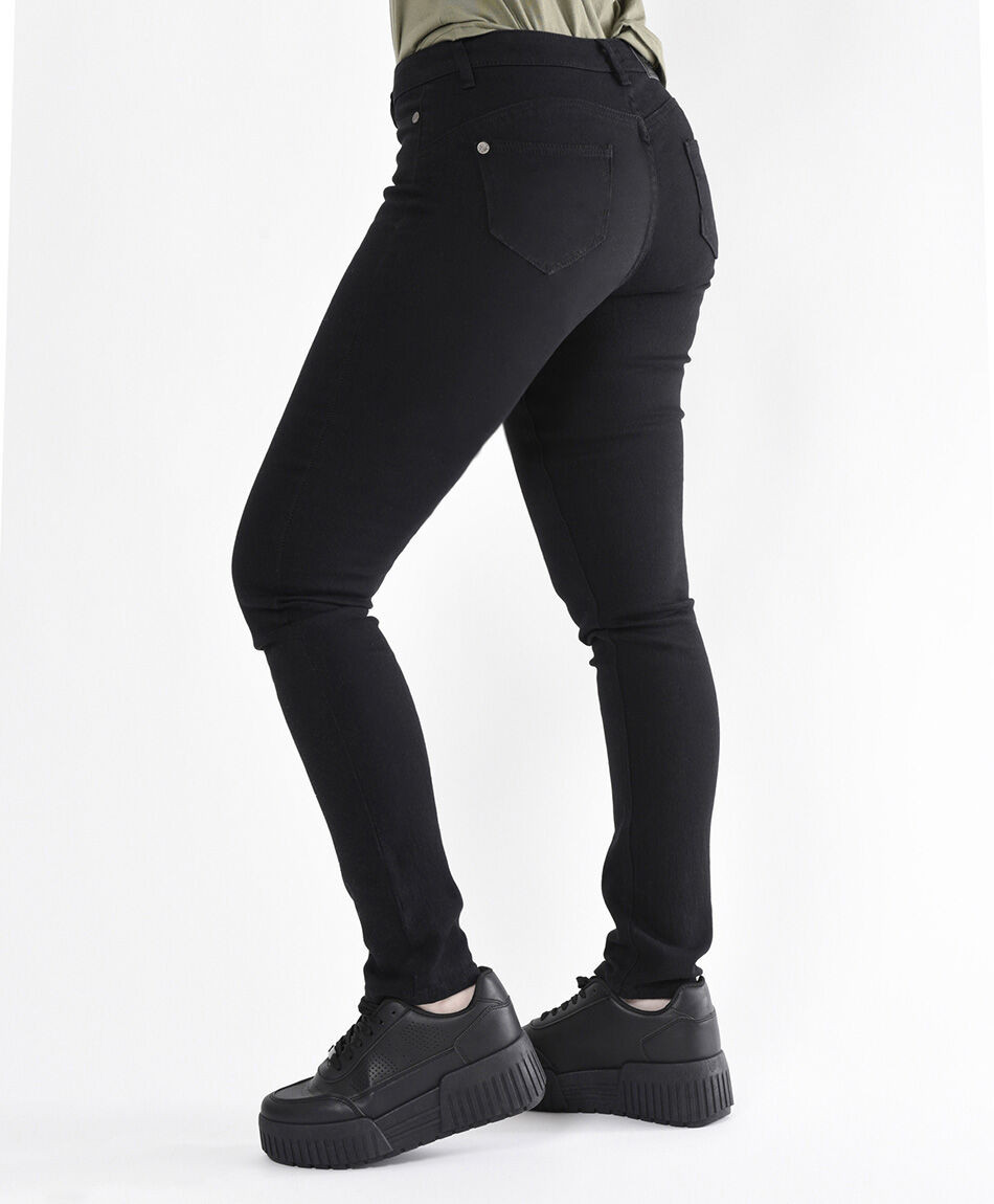 Jeans mujer botones slim fit