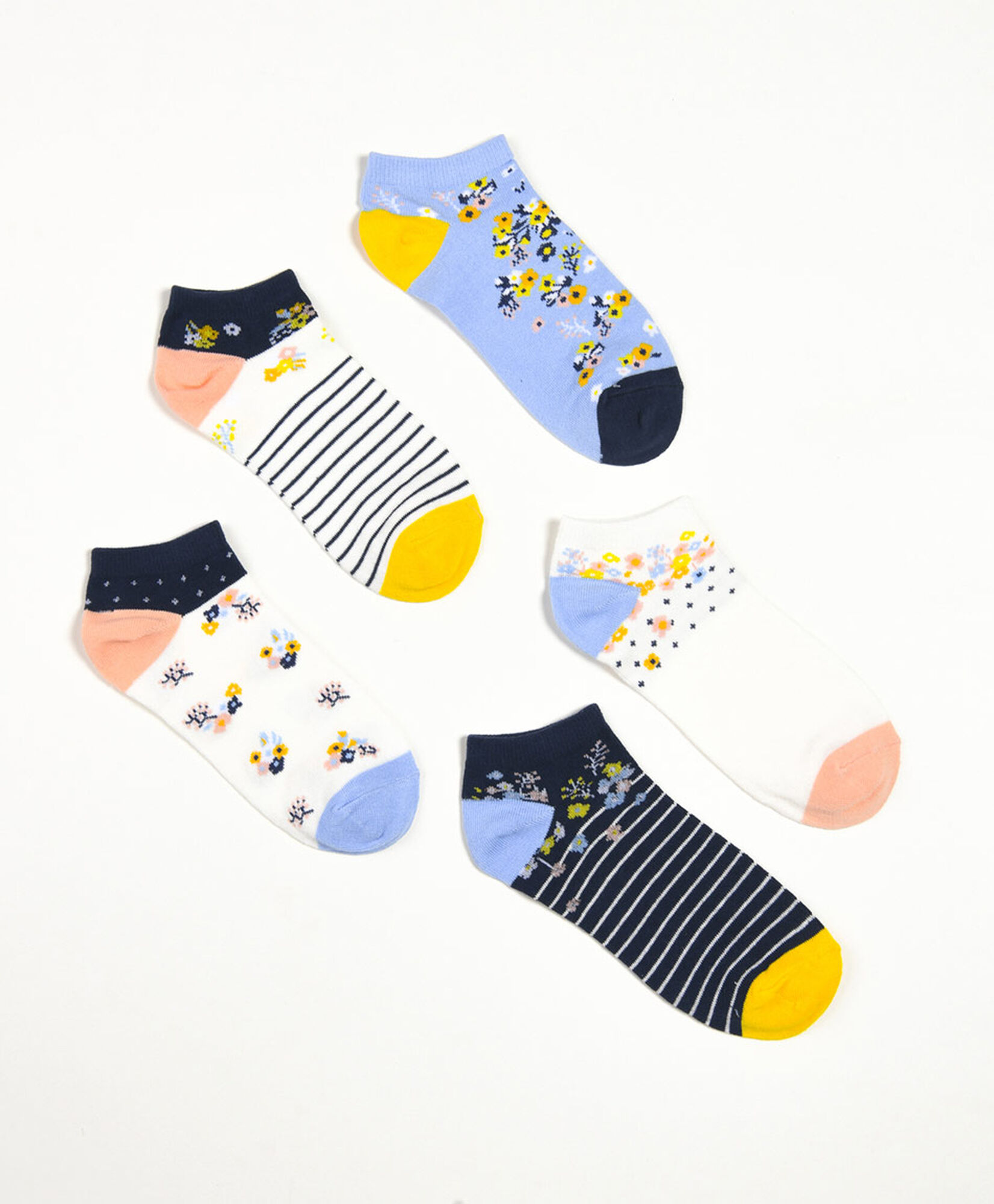 Pack 5 calcetines mujer flores Pack 5 calcetines mujer flores