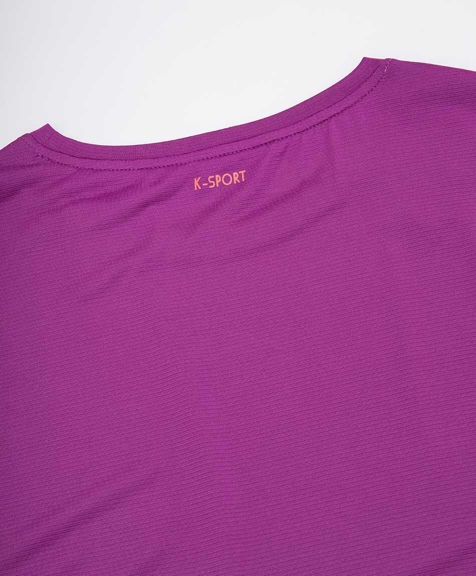 Polera deportiva mujer sin mangas lila