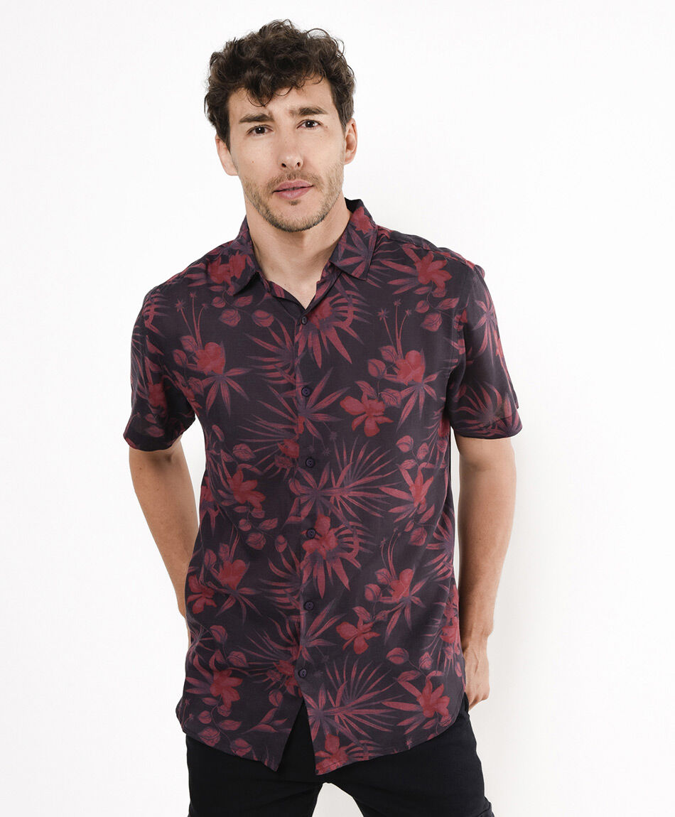 Camisa hombre hojas