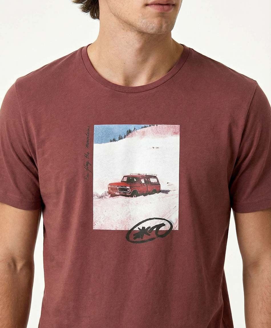 Polera hombre estampado auto