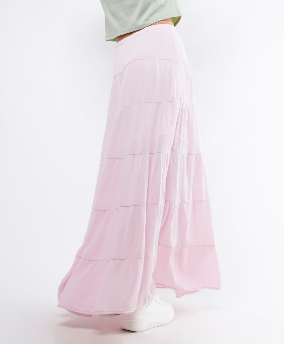 Falda mujer larga pisos pink