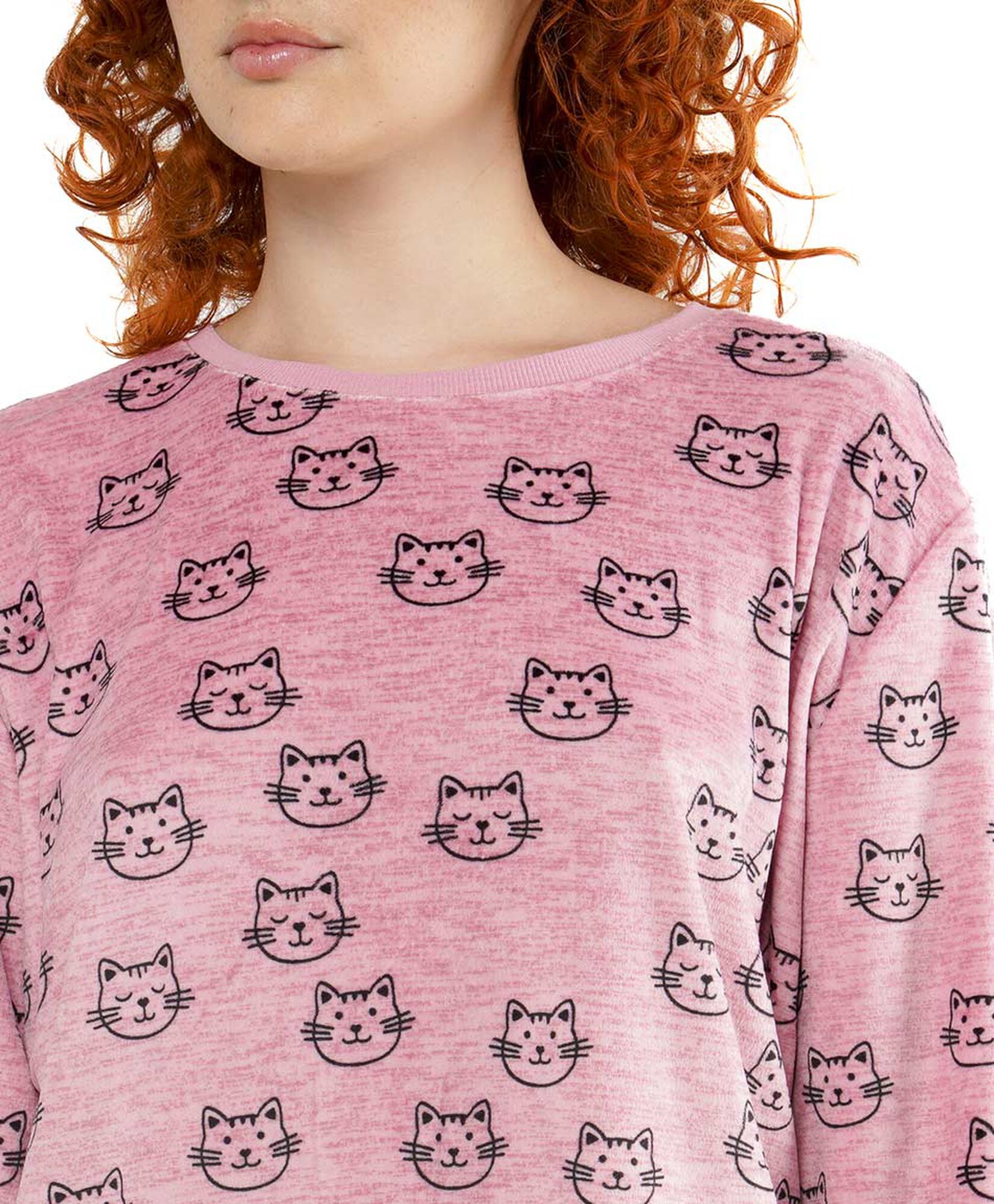 Pijama mujer micropolar gatitos Pijama mujer micropolar gatitos