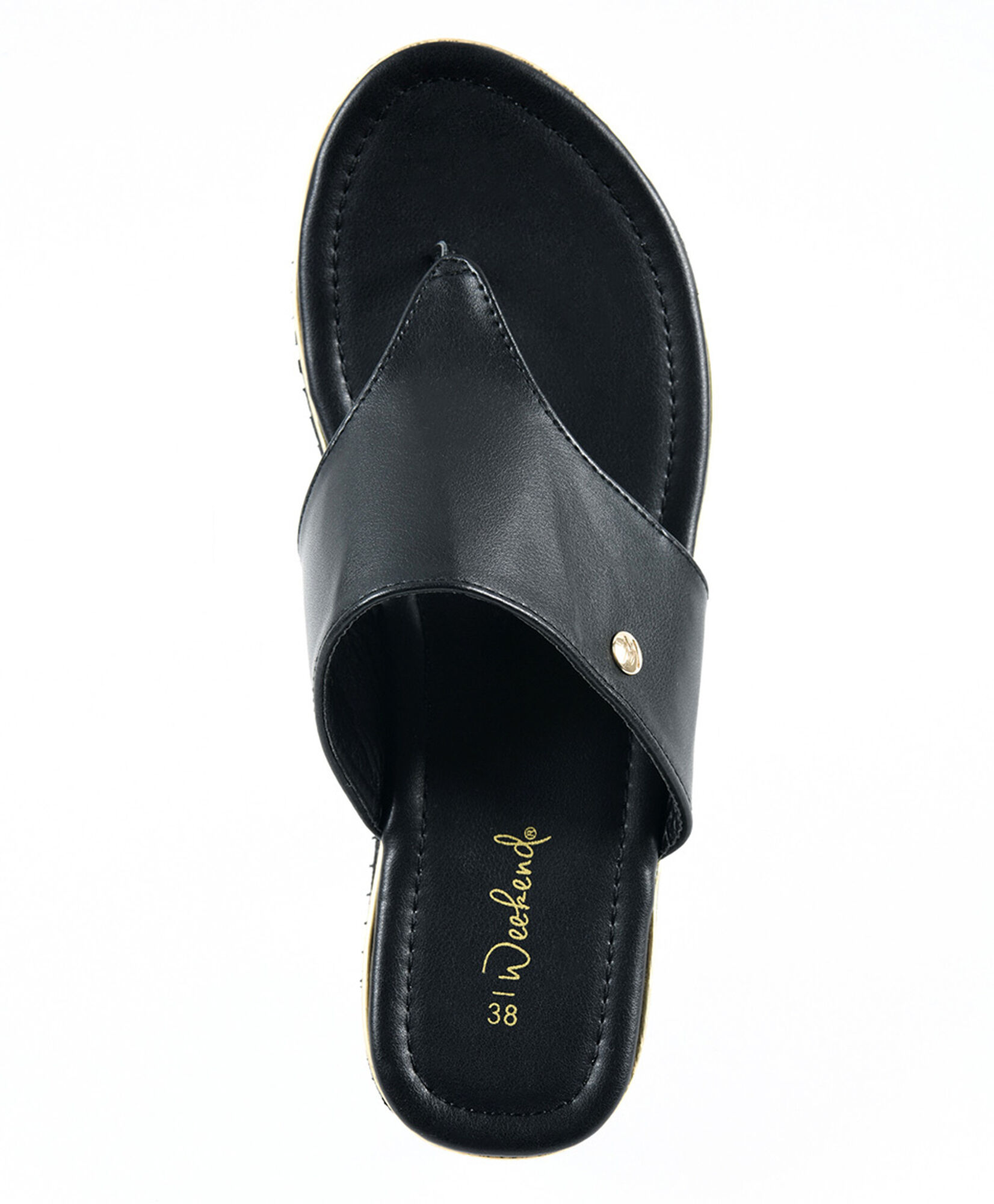 Sandalias mujer línea dorada plataforma Sandalias mujer línea dorada plataforma