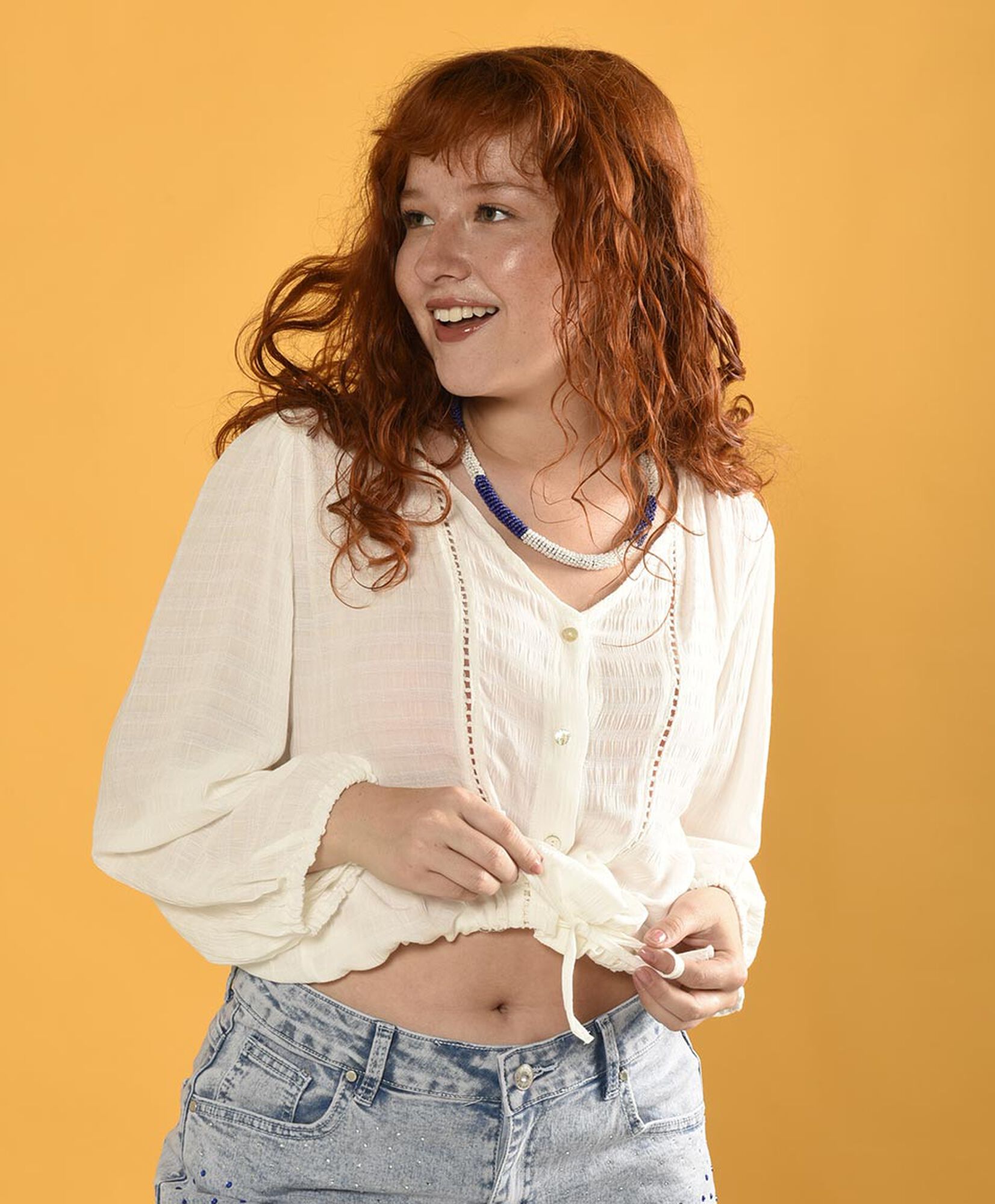 Blusa encaje lazo Blusa encaje lazo