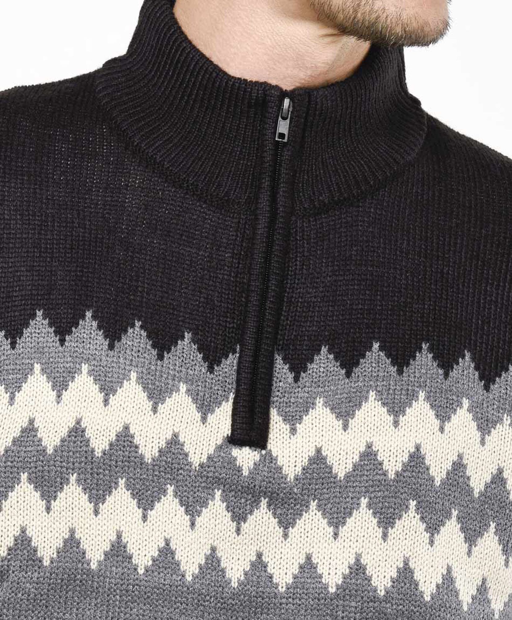 Sweater hombre bicolor zigzag Sweater hombre bicolor zigzag