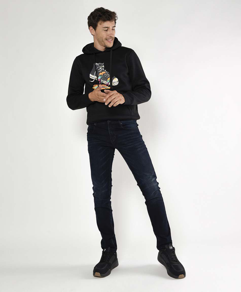 Jeans hombre desgastado skinny fit