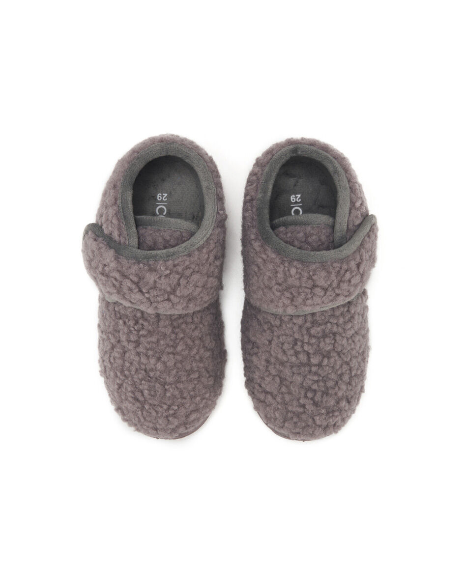 Pantufla infantil (23 a 29) chiporro caf&eacute;