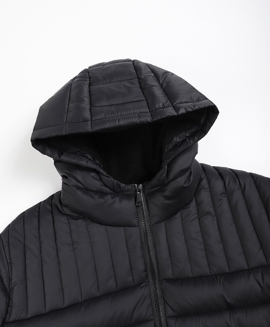 Parka hombre negra con gorro