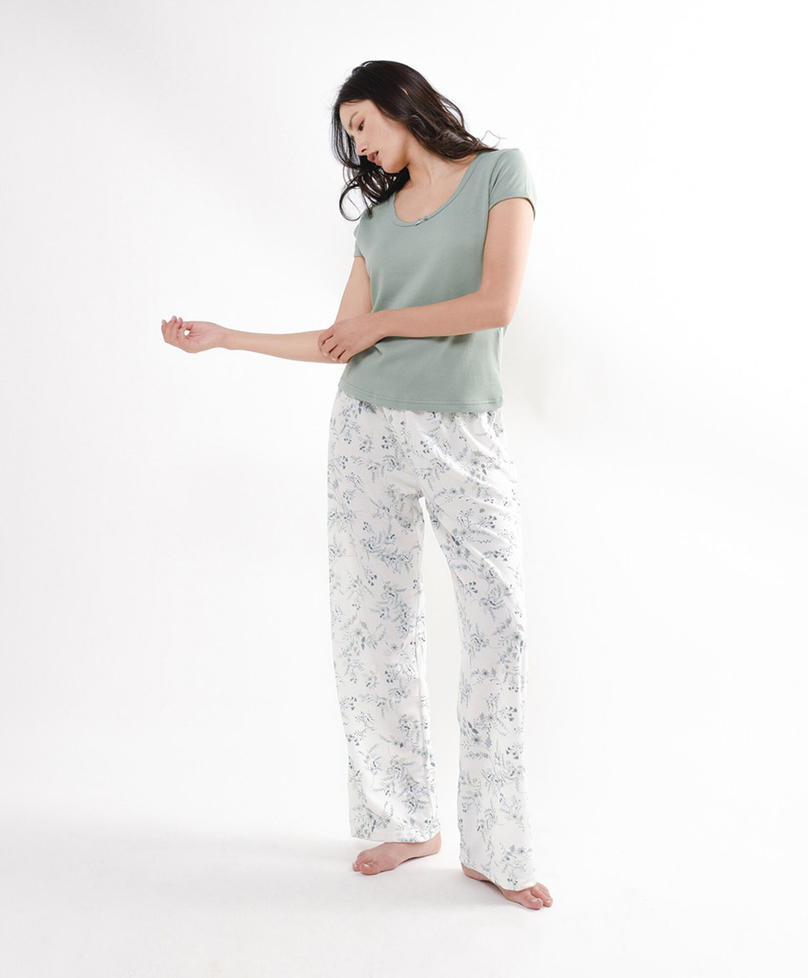 PIJ. M/C GREEN JACQUARD PANT PRINT PIJ. M/C GREEN JACQUARD PANT PRINT