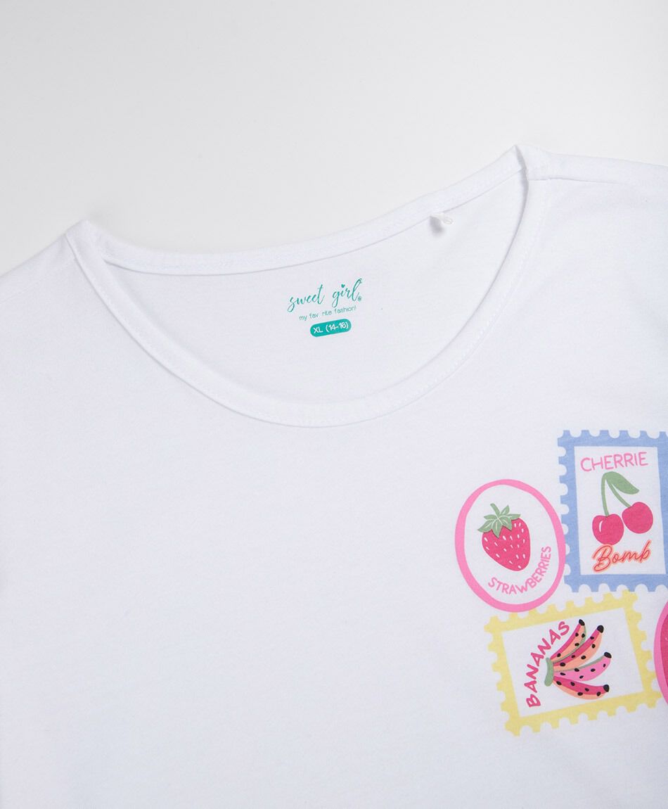 Polera ni&ntilde;a estampillas