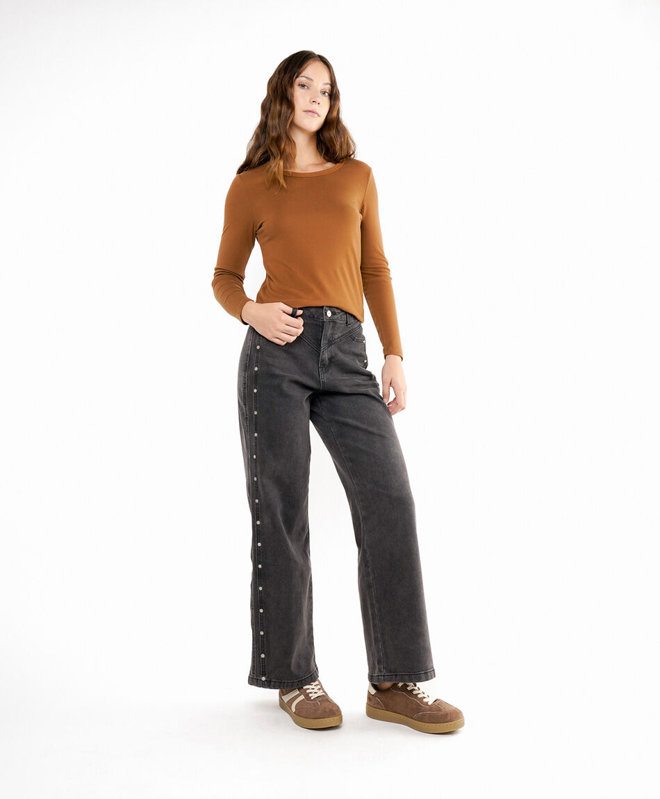 Jeans mujer flare dark