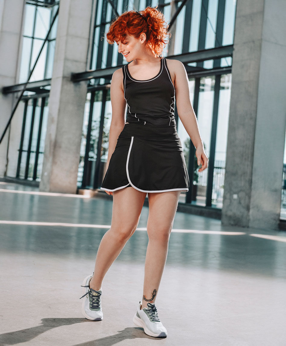 Falda deportiva mujer short piping