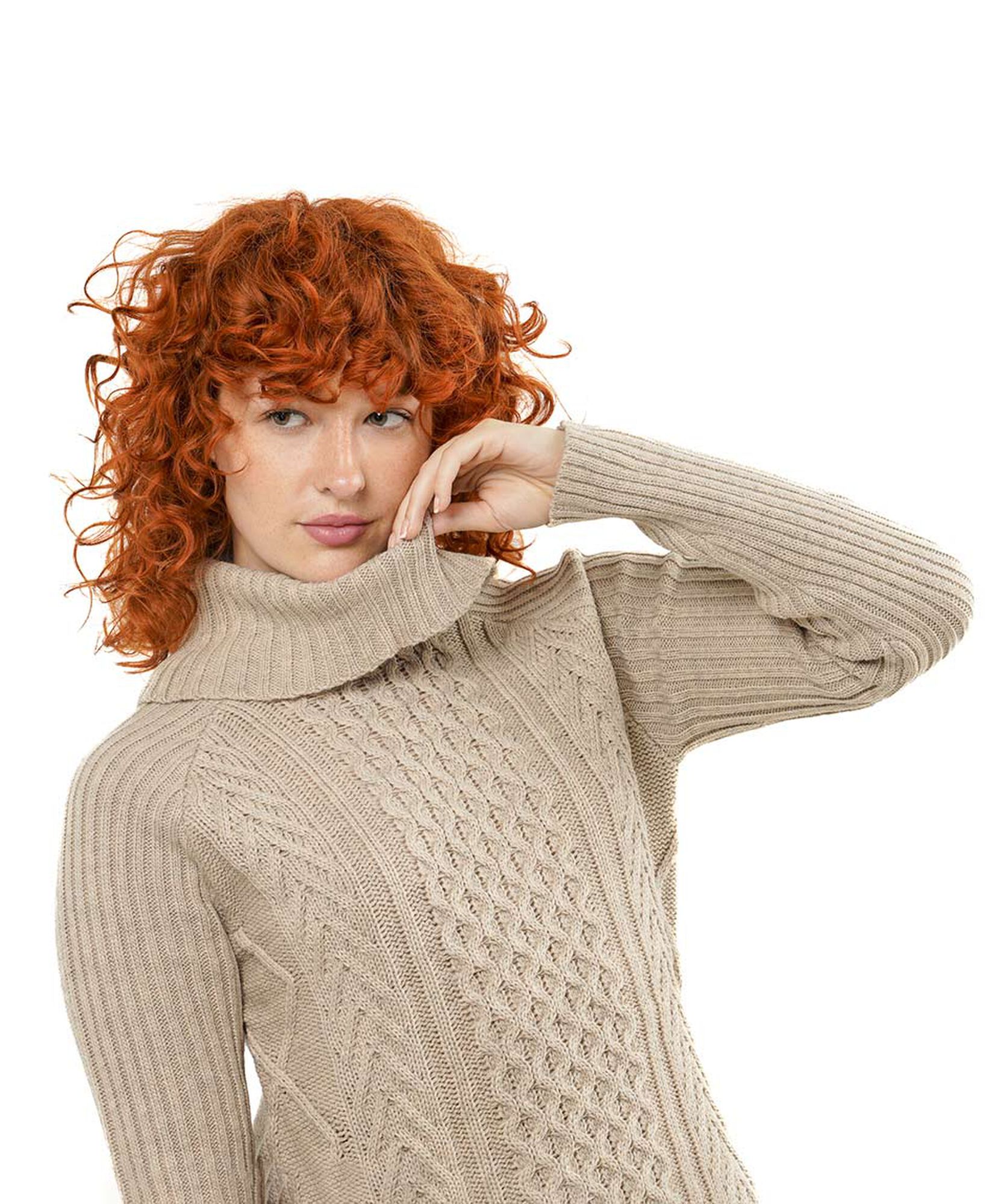 Sweater mujer trenzado extra largo Sweater mujer trenzado extra largo