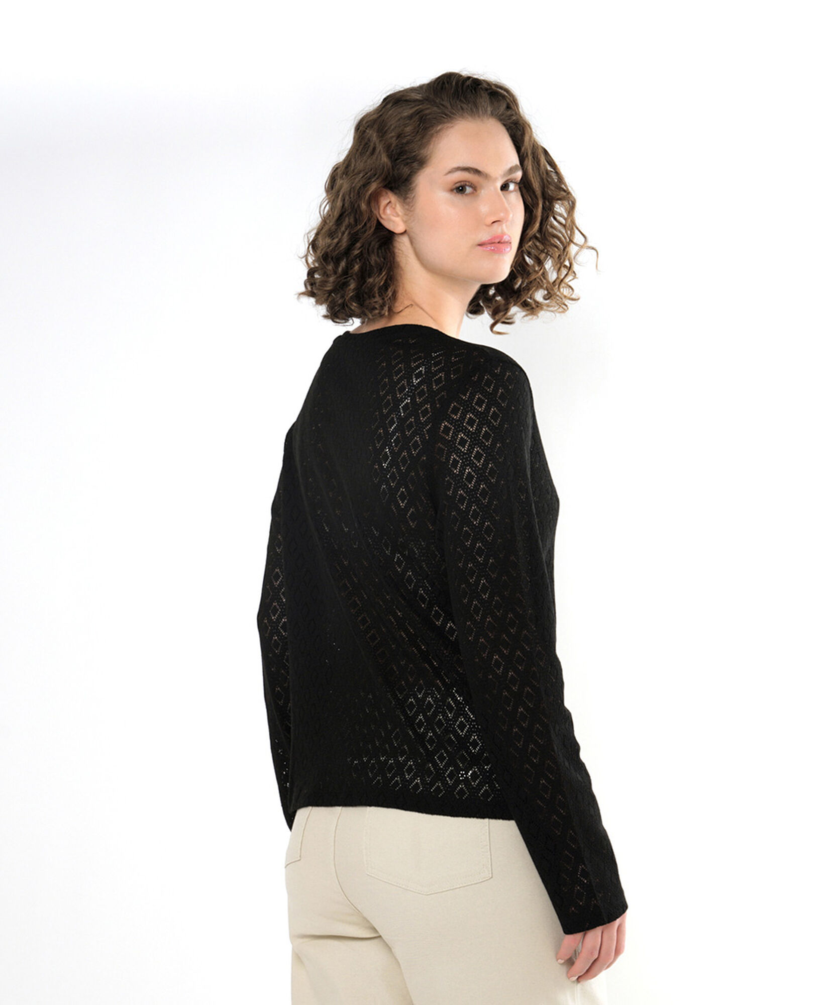 Polera mujer rombos translúcida Polera mujer rombos translúcida