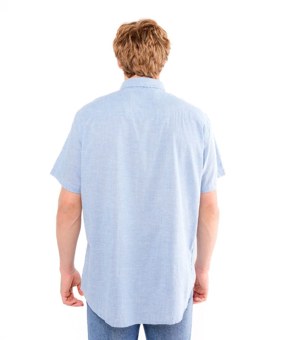 Camisa hombre lisa manga corta