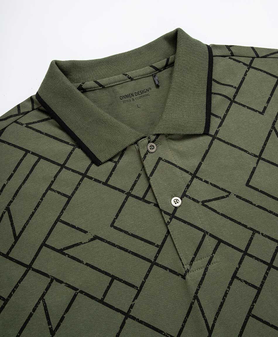 Polera hombre cuello polo green