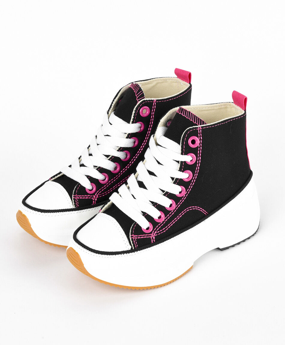 Zapatilla infantil ca&ntilde;a alta plataforma