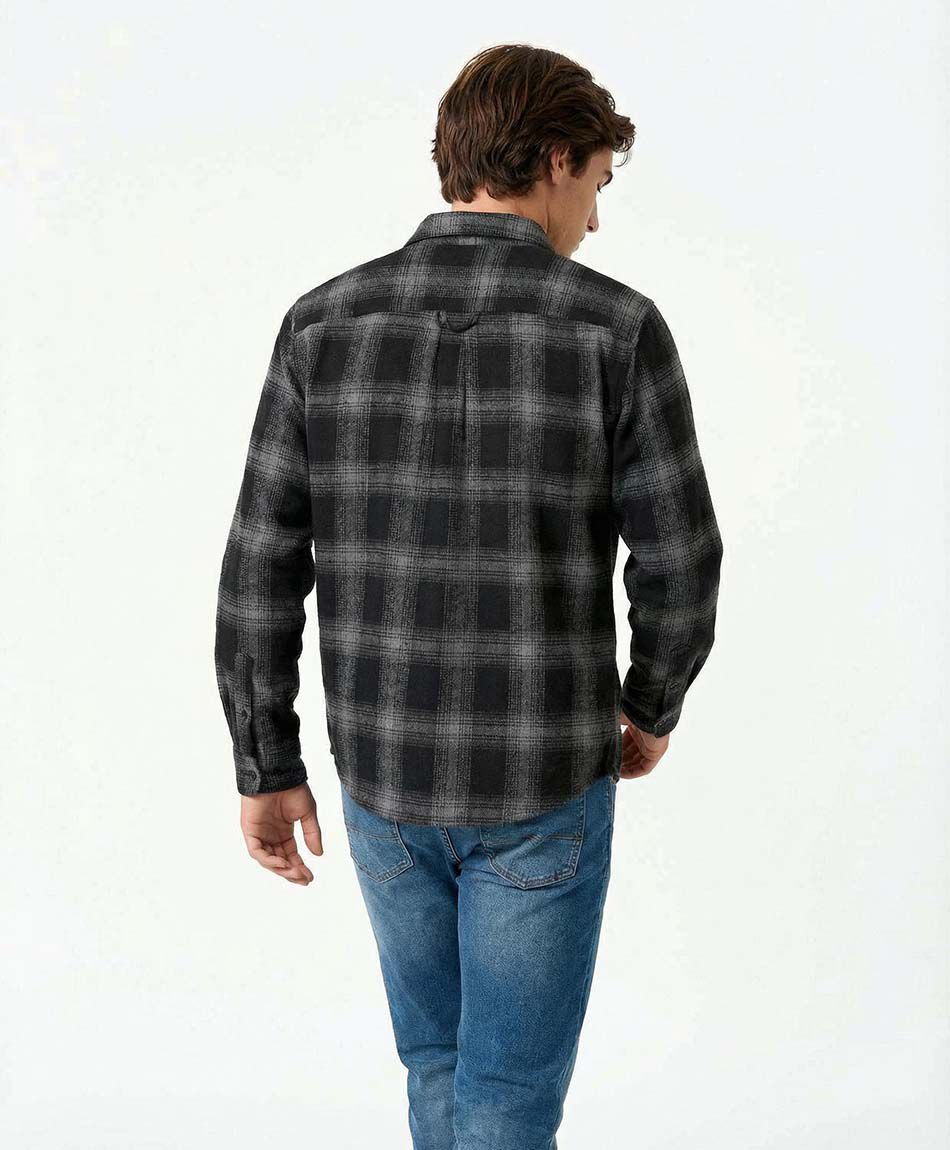 Chaqueta hombre le&ntilde;adora franela escoses