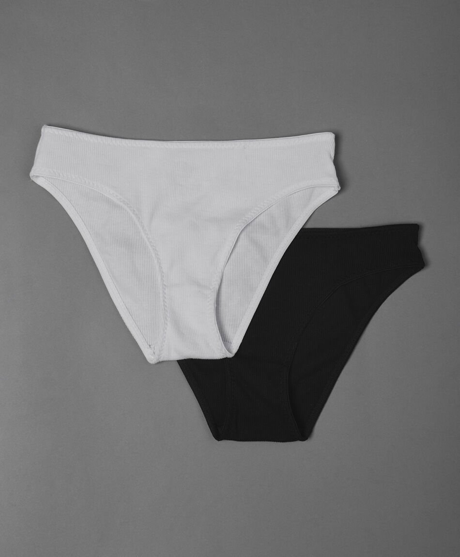 Pack 2 bikini mujer acanalados