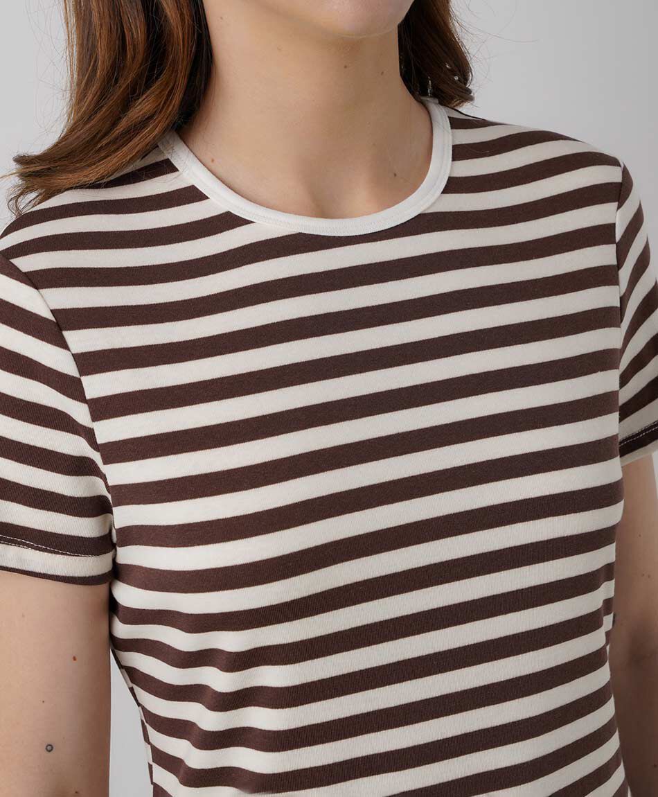 Polera mujer rayas bicolor