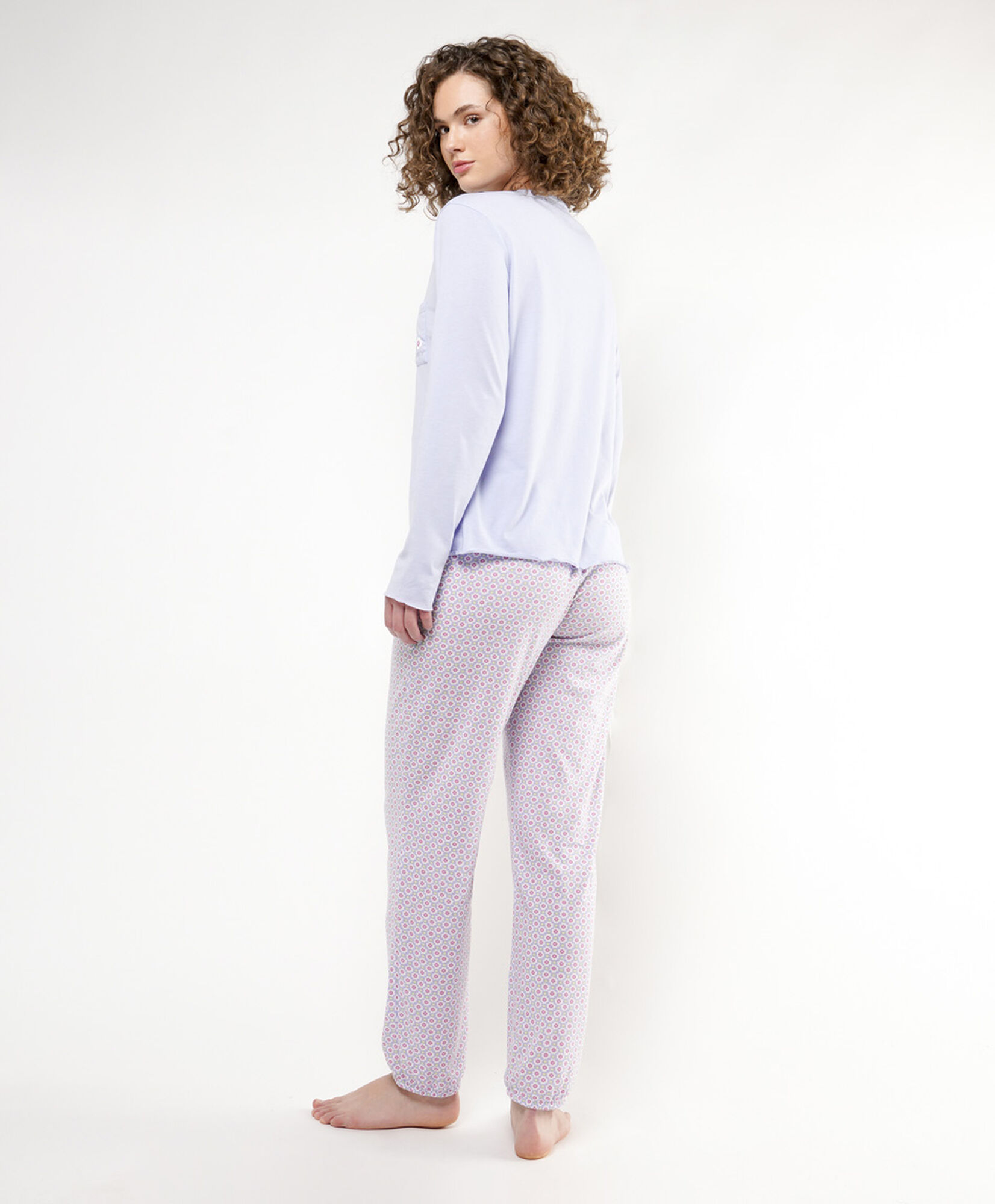 Pijama mujer bolsillo flores Pijama mujer bolsillo flores