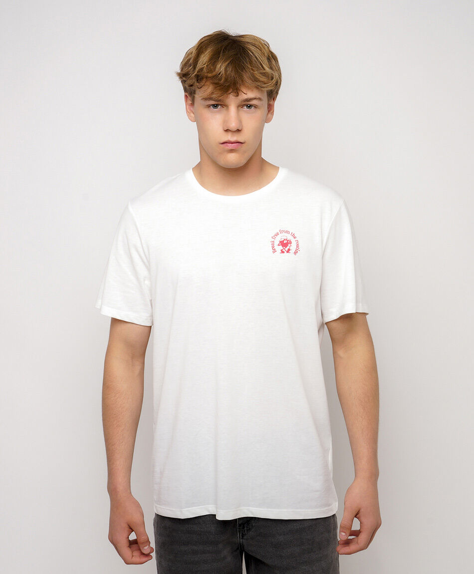 Polera hombre doble estampado escape