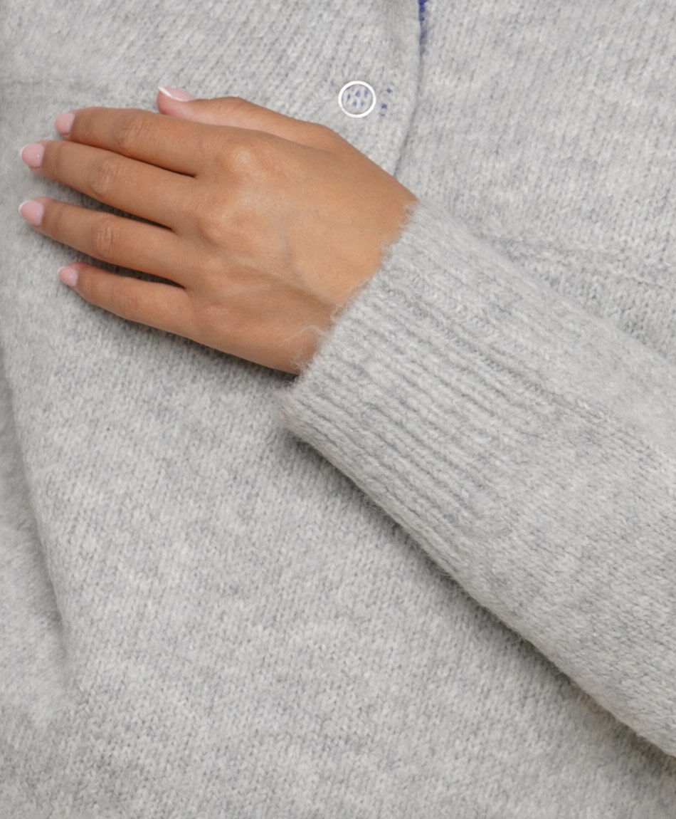 Sweater mujer cuello alto botones