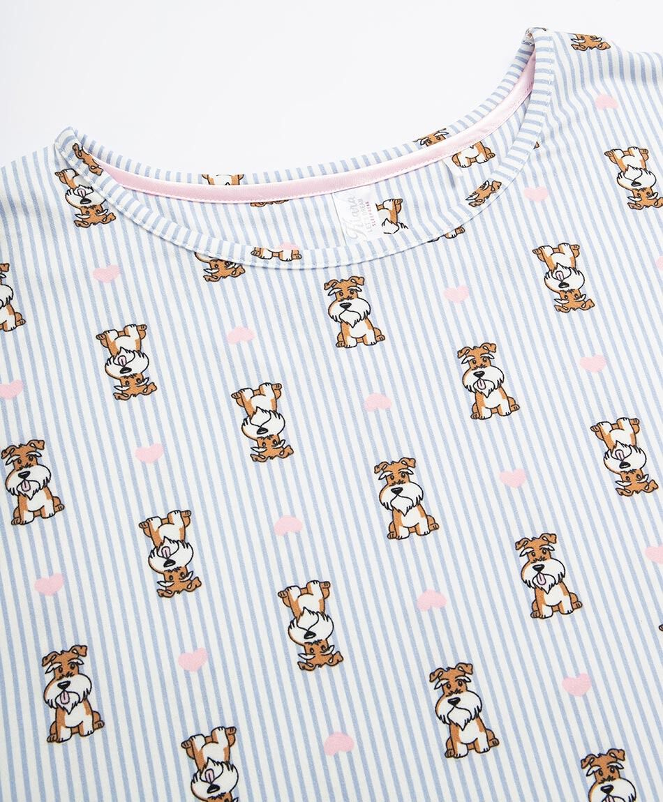 Pijama mujer rayas dog yorkshire