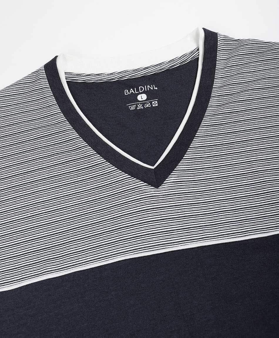 Pijama hombre cuello v descanso suave