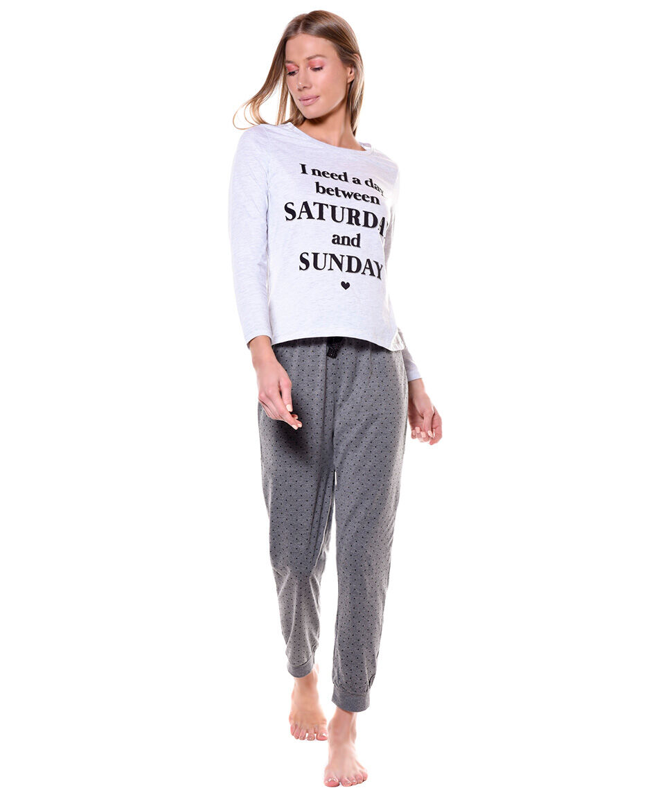 Pijama print letra