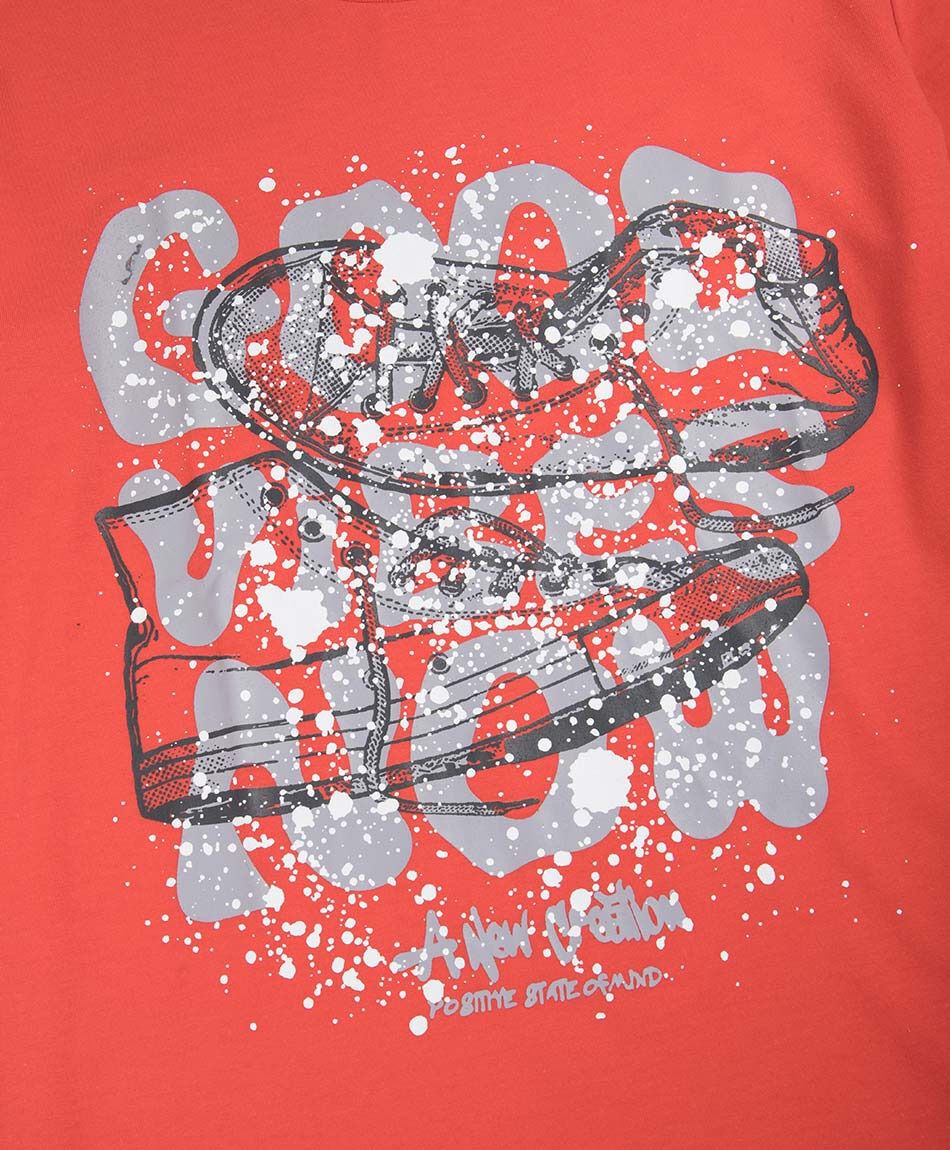 Polera ni&ntilde;o manga larga good vibes