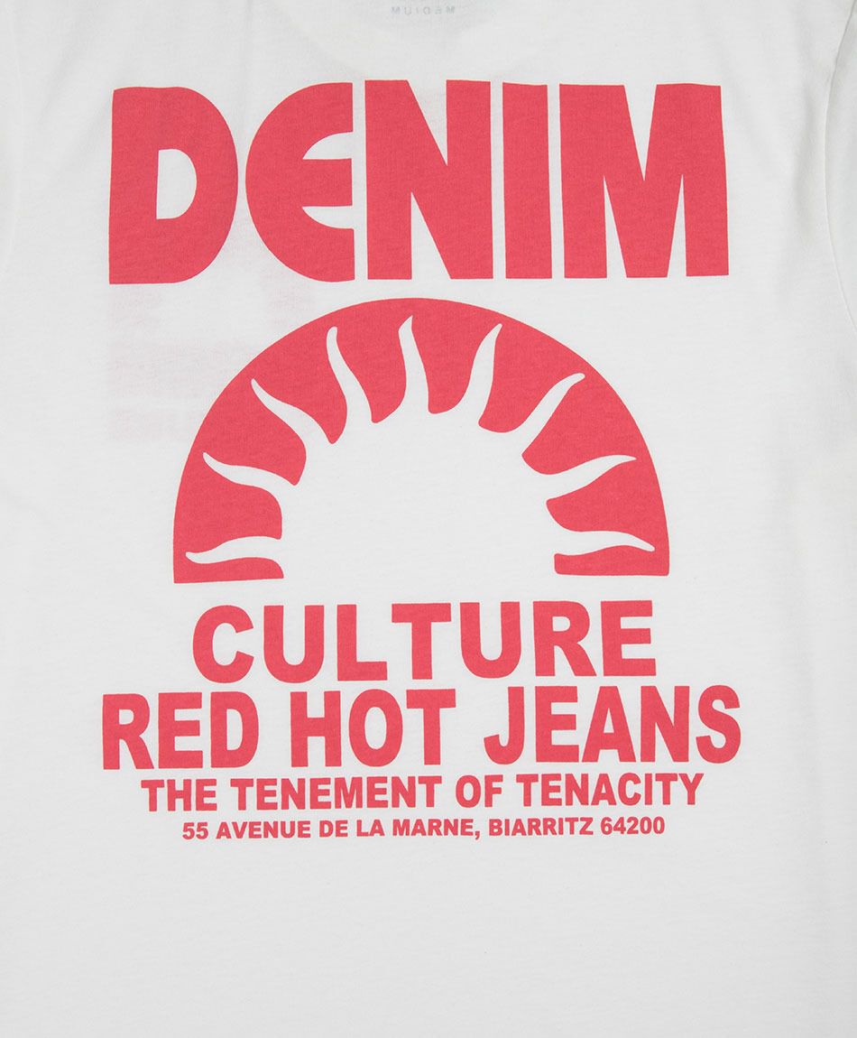 Polera hombre doble estampado denim sun