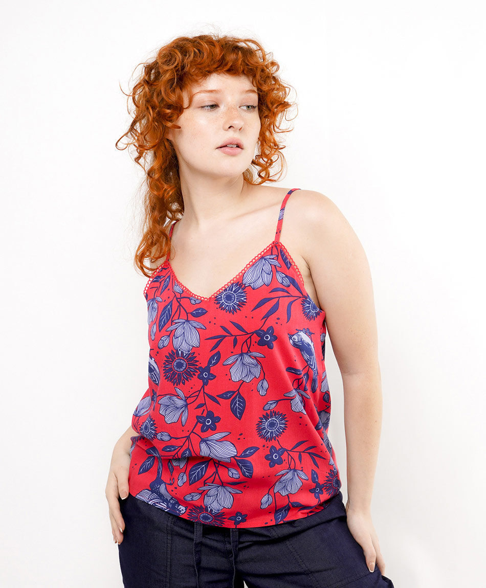 Blusa mujer top flores