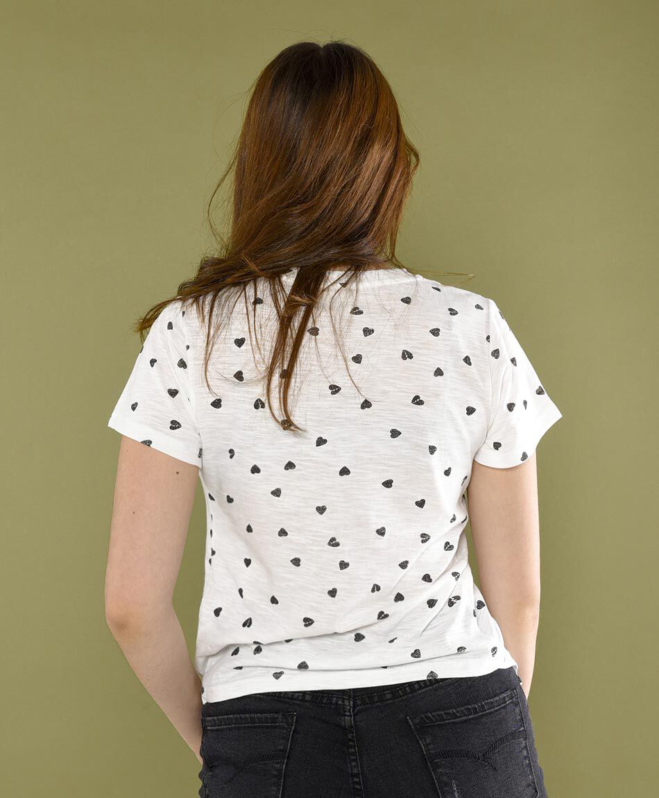 Polera manga corta cuello redondo