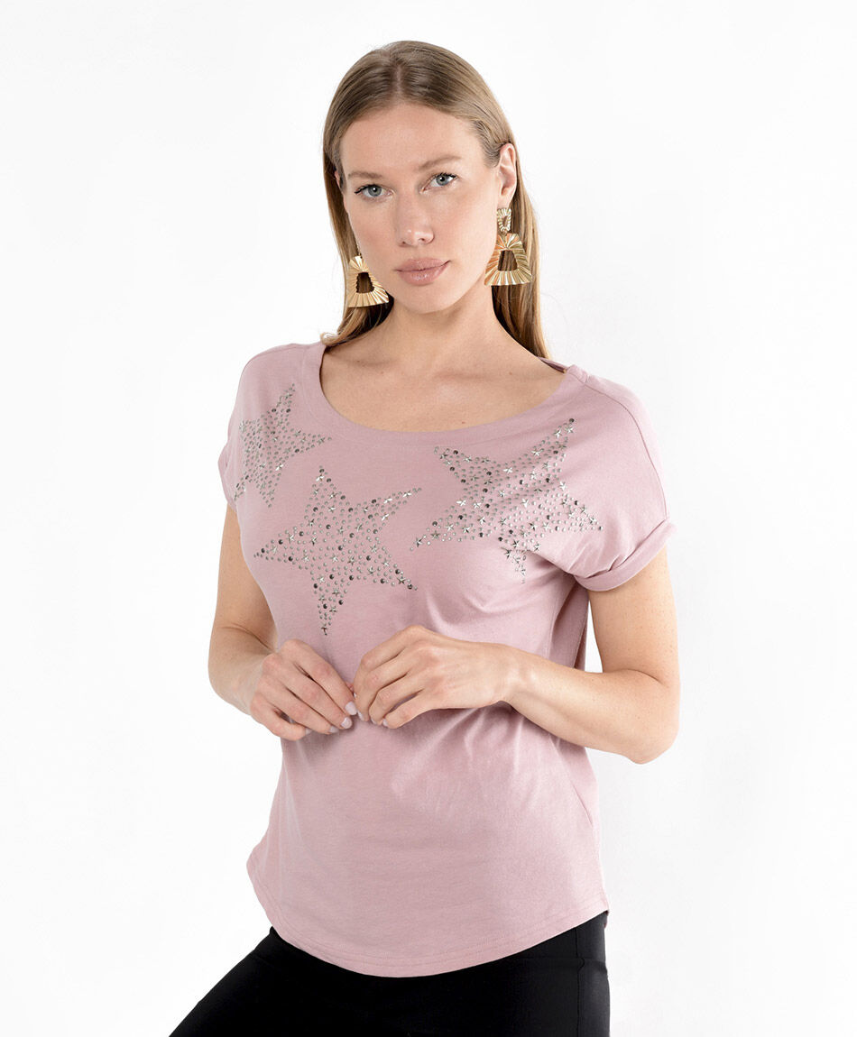 Polera mujer estrellas brillantes