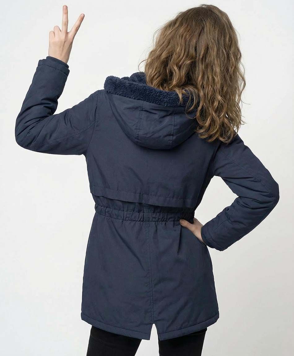 Parka escolar cintura elasticada