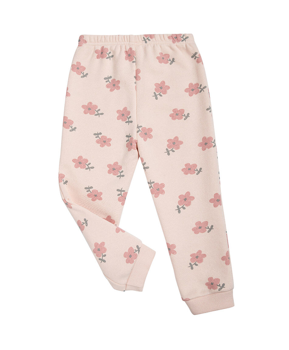 Pantal&oacute;n de buzo beb&eacute; floreado