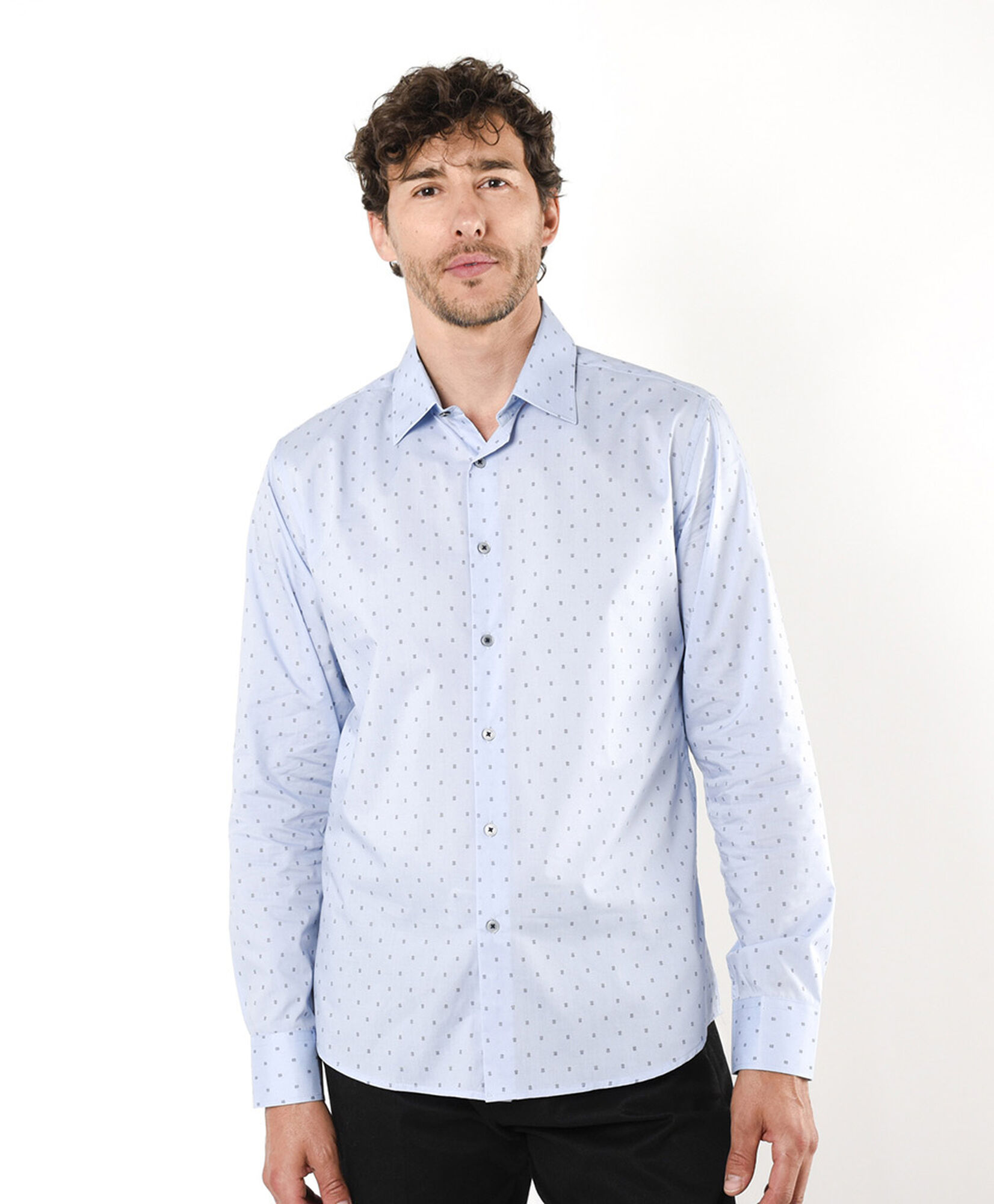 Camisa hombre mini puntos Camisa hombre mini puntos