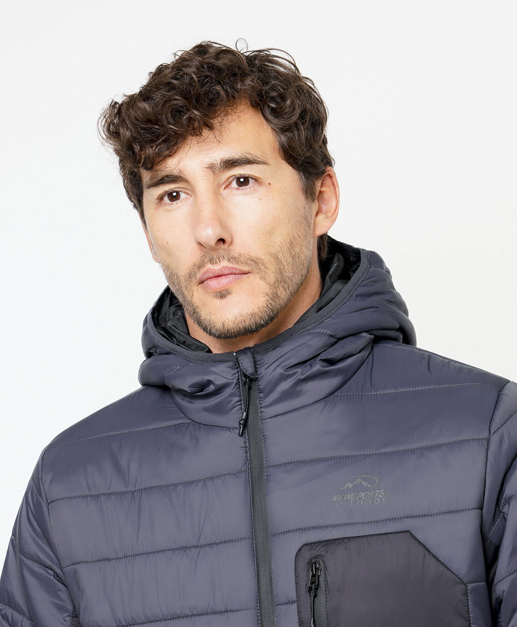 Parka deportiva hombre acolchada bicolor Parka deportiva hombre acolchada bicolor