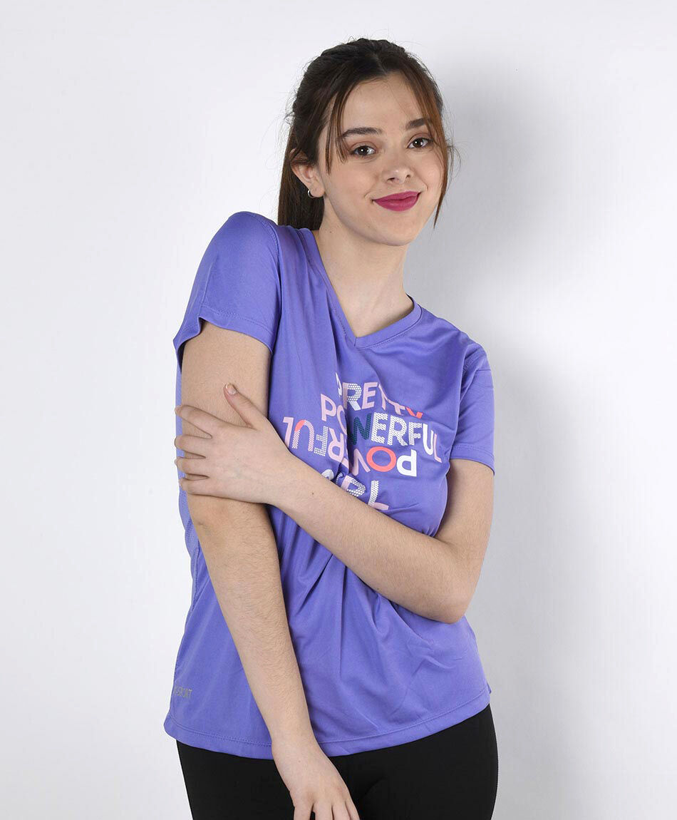 Polera deportiva manga corta cuello redondo