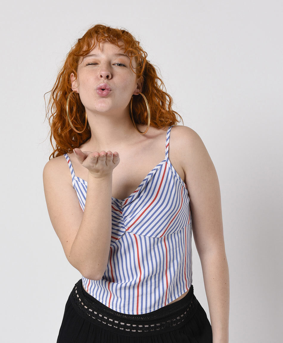 Blusa mujer líneas crop