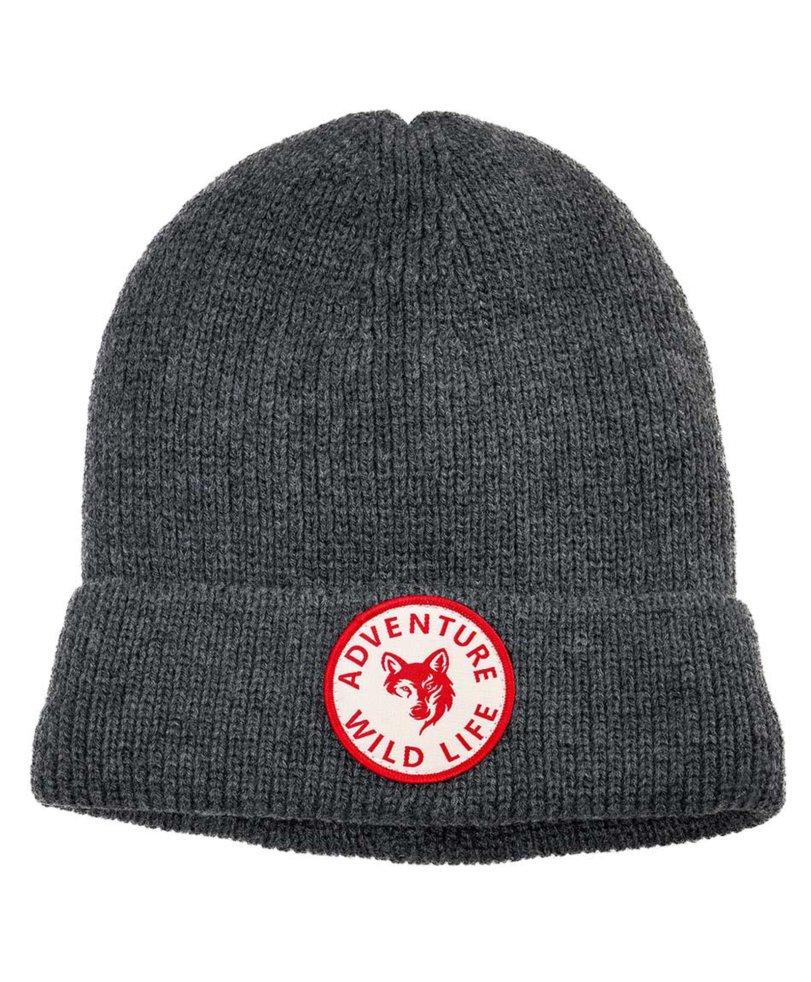 Gorro hombre tejido forrado gris parche Gorro hombre tejido forrado gris parche